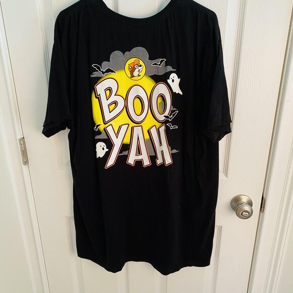 Buc-ee's Shirt Mens 2XL Black Halloween Boo Yah Ghost Graphic Tee Halloween glow - Picture 2 of 3